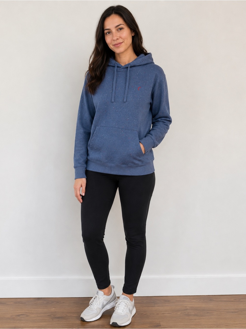 ZYIA Active Women’s Small Blue Multicolor Speckled Pullover Hoodie